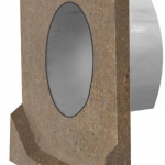 Polümeerbetoonist otsatükk  ø110 mm äravooluga I vasak I 250x250 mm